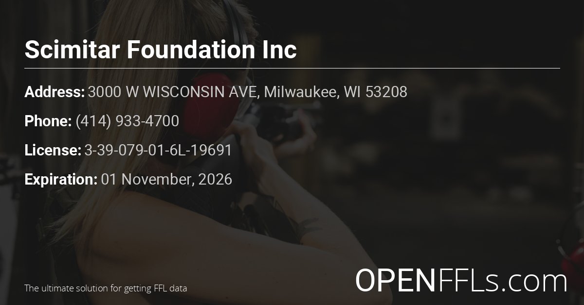 FFL Scimitar Foundation Inc 3-39-079-01-6L-19691 info card